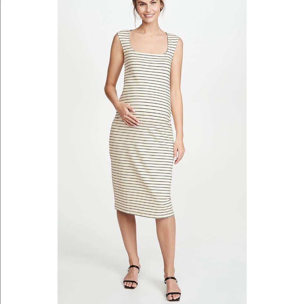 Hatch Collection Janelle maternity pointe midi dress, NWT, Size 1 (S)